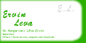 ervin leva business card